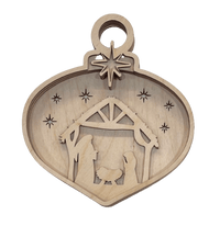 Nativity 3D Laser Cut Ornament – Baltic Birch Wood Craft Supplies | DIY Wood Ornament Kit RE10 - The Wood Shape Store