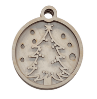 Tree 3D Laser Cut Ornament – Baltic Birch Wood Craft Supplies | DIY Wood Ornament Kit XM310 - The Wood Shape Store
