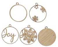 Joy 3D Laser Cut Ornament – Baltic Birch Wood Craft Supplies | DIY Wood Ornament Kit XM65 - The Wood Shape Store