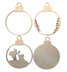 3D Ornament Santa 4 Pieces Laser Cut Out Unfinished ORN76 3D Ornament Santa 4 Pieces Laser Cut Out Unfinished ORN76