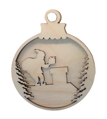3D Ornament Santa 4 Pieces Laser Cut Out Unfinished ORN76 3D Ornament Santa 4 Pieces Laser Cut Out Unfinished ORN76