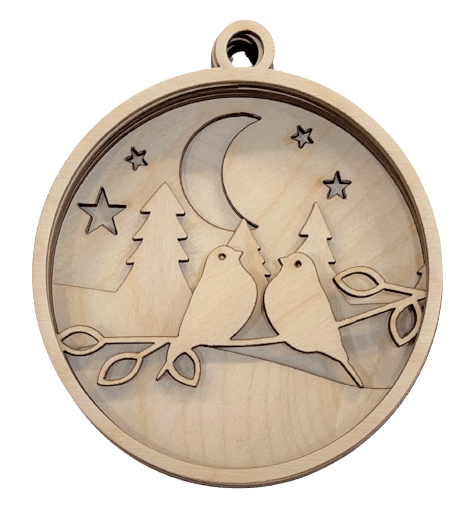 Bird 3D Laser Cut Ornament – Baltic Birch Wood Craft Supplies | DIY Wood Ornament Kit BR2 - The Wood Shape Store