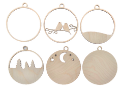 3D Ornament Bird 6 Pieces Laser Cut Out Unfinished ORN77 3D Ornament Bird 6 Pieces Laser Cut Out Unfinished ORN77