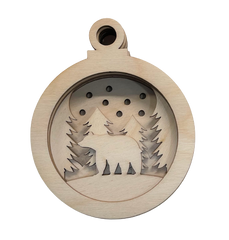 3D Ornament Polar Bear 6 Pieces Laser Cut Out Unfinished ORN78 3D Ornament Polar Bear 6 Pieces Laser Cut Out Unfinished ORN78