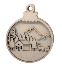 House 3D Laser Cut Ornament – Baltic Birch Wood Craft Supplies | DIY Wood Ornament Kit AN4 - The Wood Shape Store