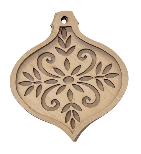 3D Laser Cut Ornament – Baltic Birch Wood Craft Supplies | DIY Wood Ornament Kit DS5 - The Wood Shape Store