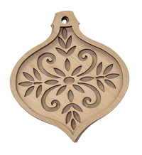 3D Laser Cut Ornament – Baltic Birch Wood Craft Supplies | DIY Wood Ornament Kit DS5 - The Wood Shape Store