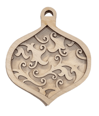 3D Laser Cut Ornament - Baltic Birch Wood Craft Supplies DIY Wood Ornament Kit DS6 - The Wood Shape Store