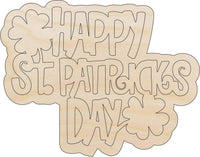St. Patrick's Day Wood Craft Shape - Laser Cut Baltic Birch Unfinished DIY Art Supplies PAT11 - The Wood Shape Store