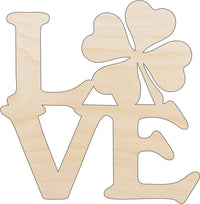 Shamrocks Wood Craft Shape - Laser Cut Baltic Birch Unfinished DIY Art Supplies PAT12 - The Wood Shape Store
