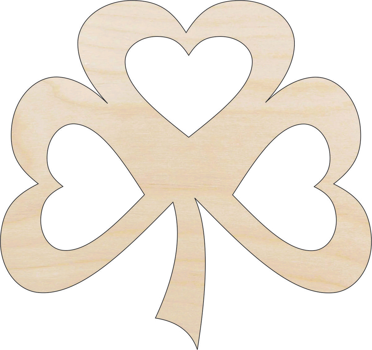 Leaf Clover - Laser Cut Out Unfinished Wood Craft Shape PAT2