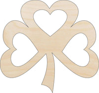 Clover Wood Craft Shape - Laser Cut Baltic Birch Unfinished DIY Art Supplies PAT2 - The Wood Shape Store