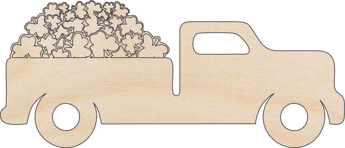 Truck Wood Craft Shape - Laser Cut Baltic Birch Unfinished DIY Art Supplies PAT6 - The Wood Shape Store