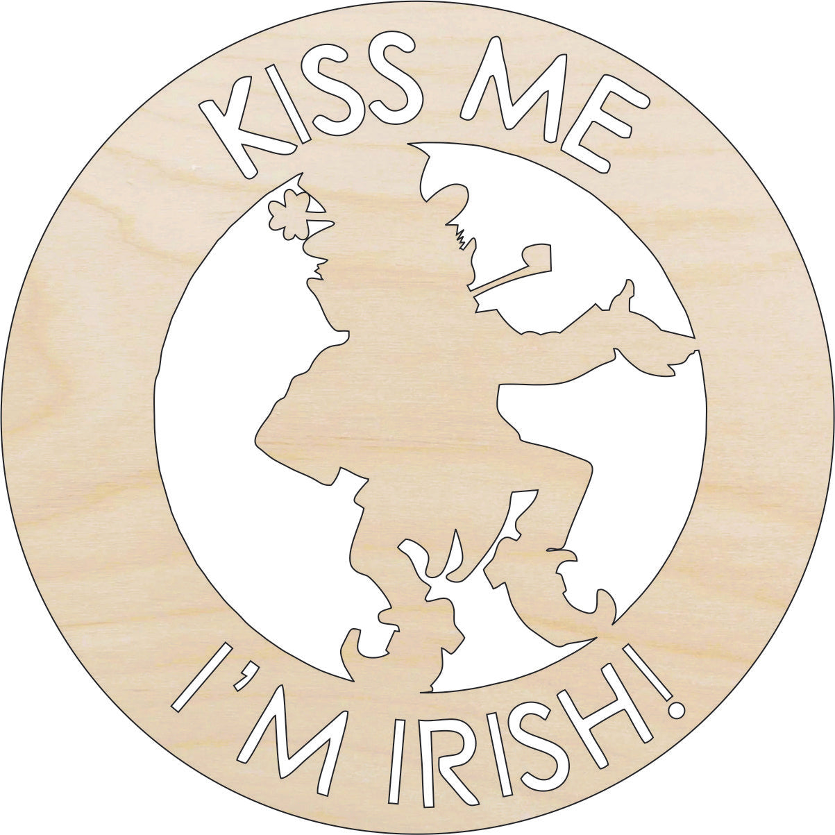 Sign St. Patrick's Day - Laser Cut Out Unfinished Wood Craft Shape PAT9