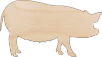 Pig Wood Craft Shape - Laser Cut Baltic Birch Unfinished DIY Wood Art Supplies PIG11 - The Wood Shape Store
