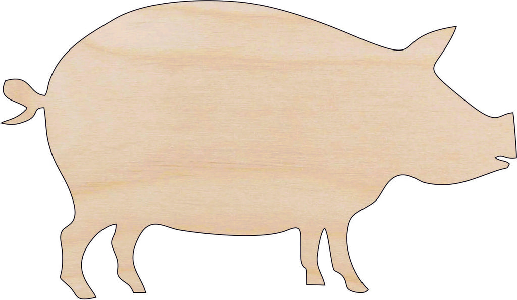 Pig - Laser Cut Out Unfinished Wood Craft Shape PIG14