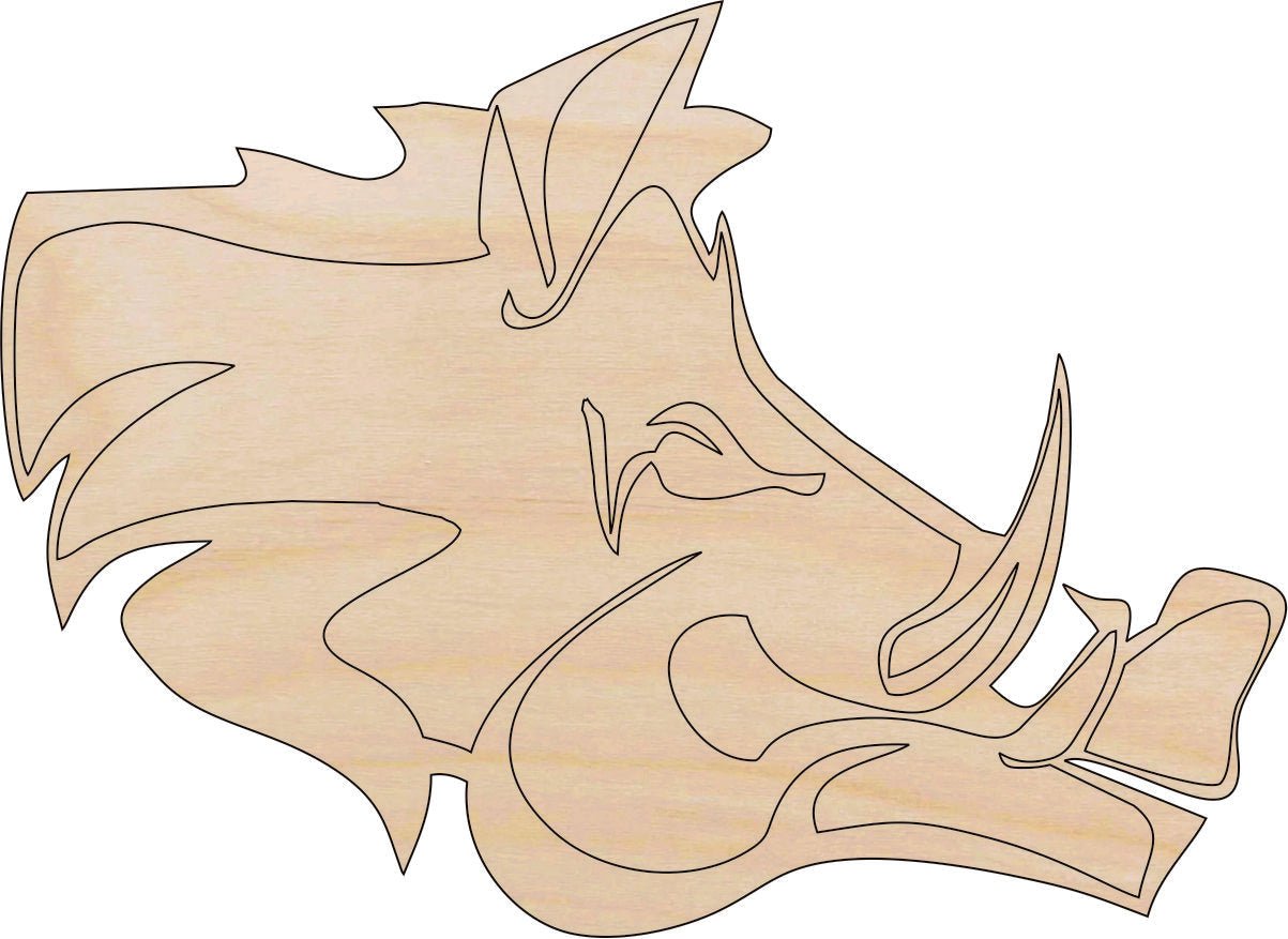 Pig Wood Craft Shape - Laser Cut Baltic Birch Unfinished DIY Wood Art Supplies PIG16 - The Wood Shape Store