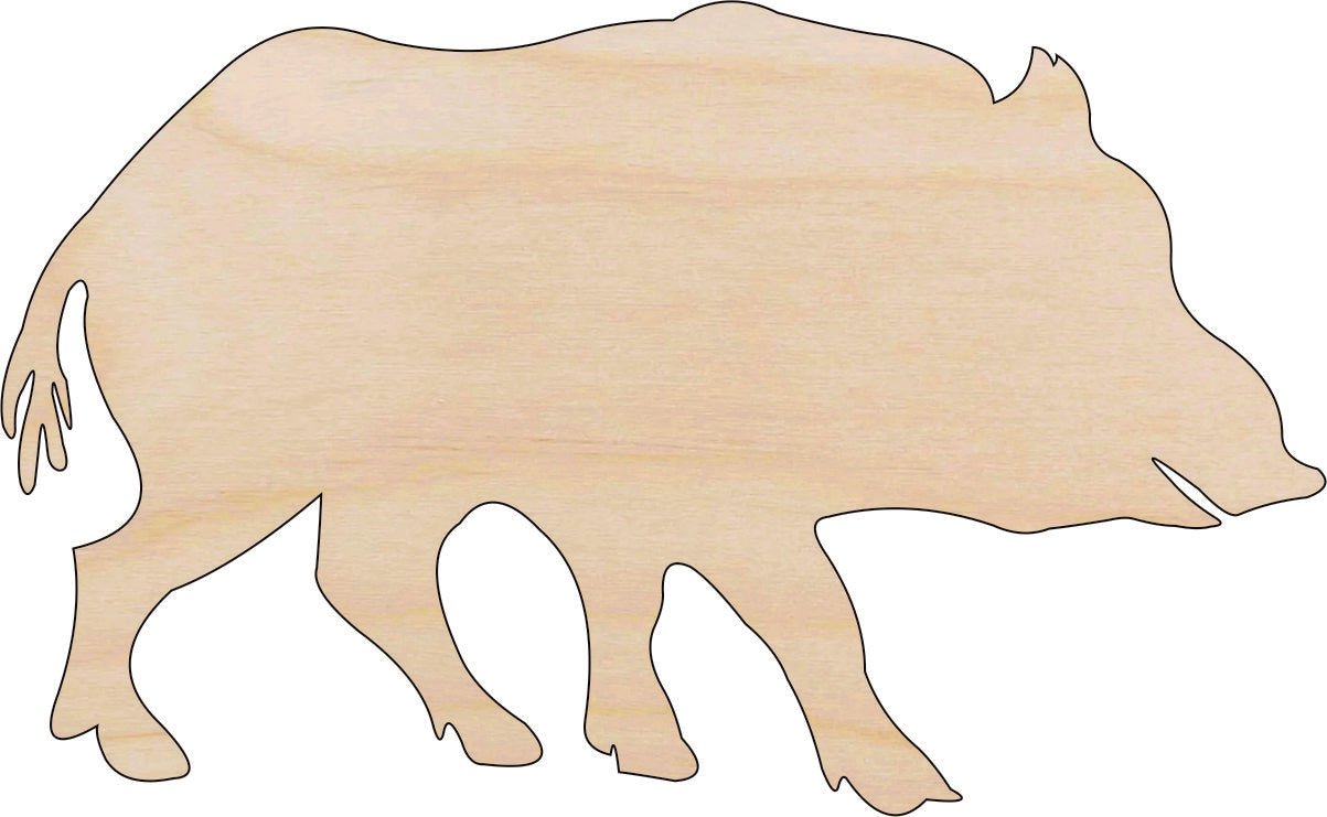 Pig Wood Craft Shape - Laser Cut Baltic Birch Unfinished DIY Wood Art Supplies PIG21 - The Wood Shape Store