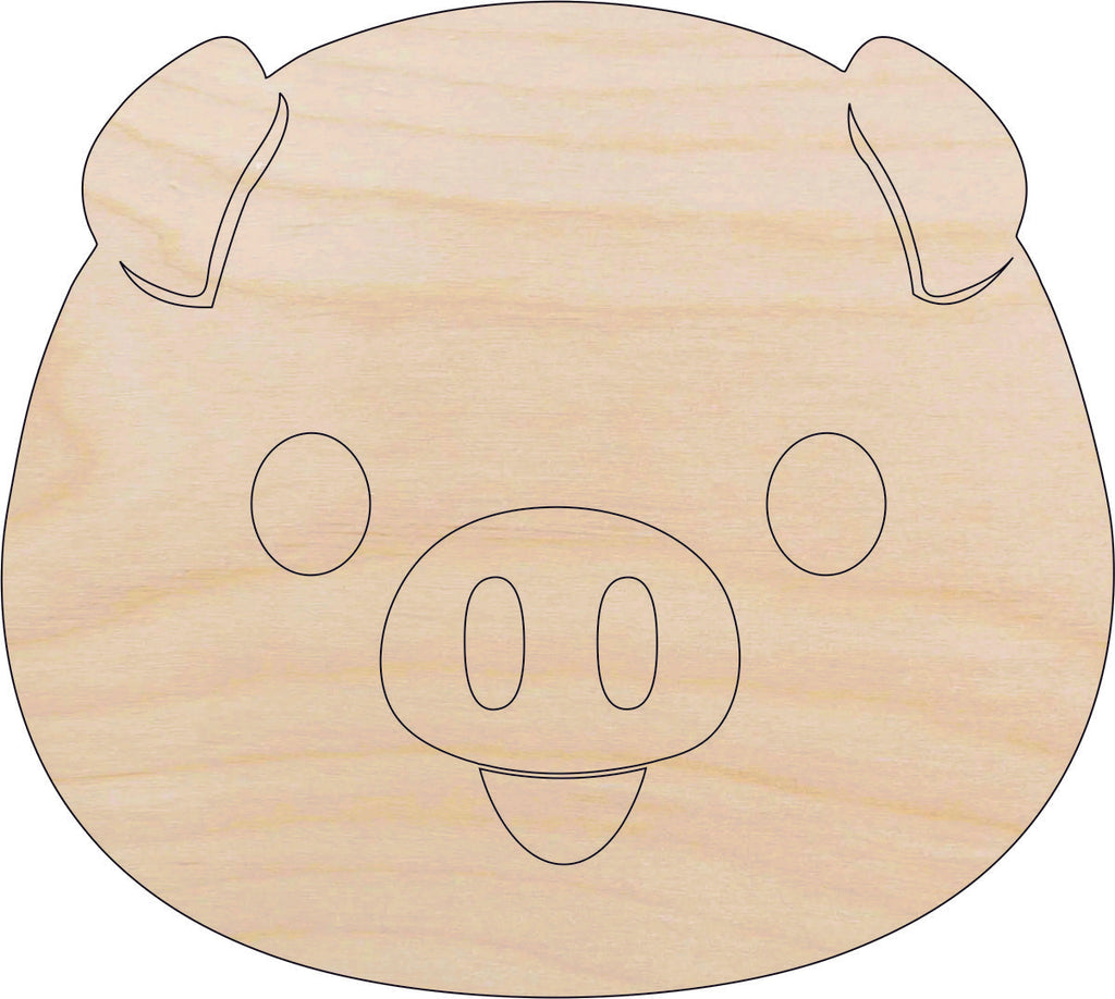 Pig Face - Laser Cut Wood Shape PIG2