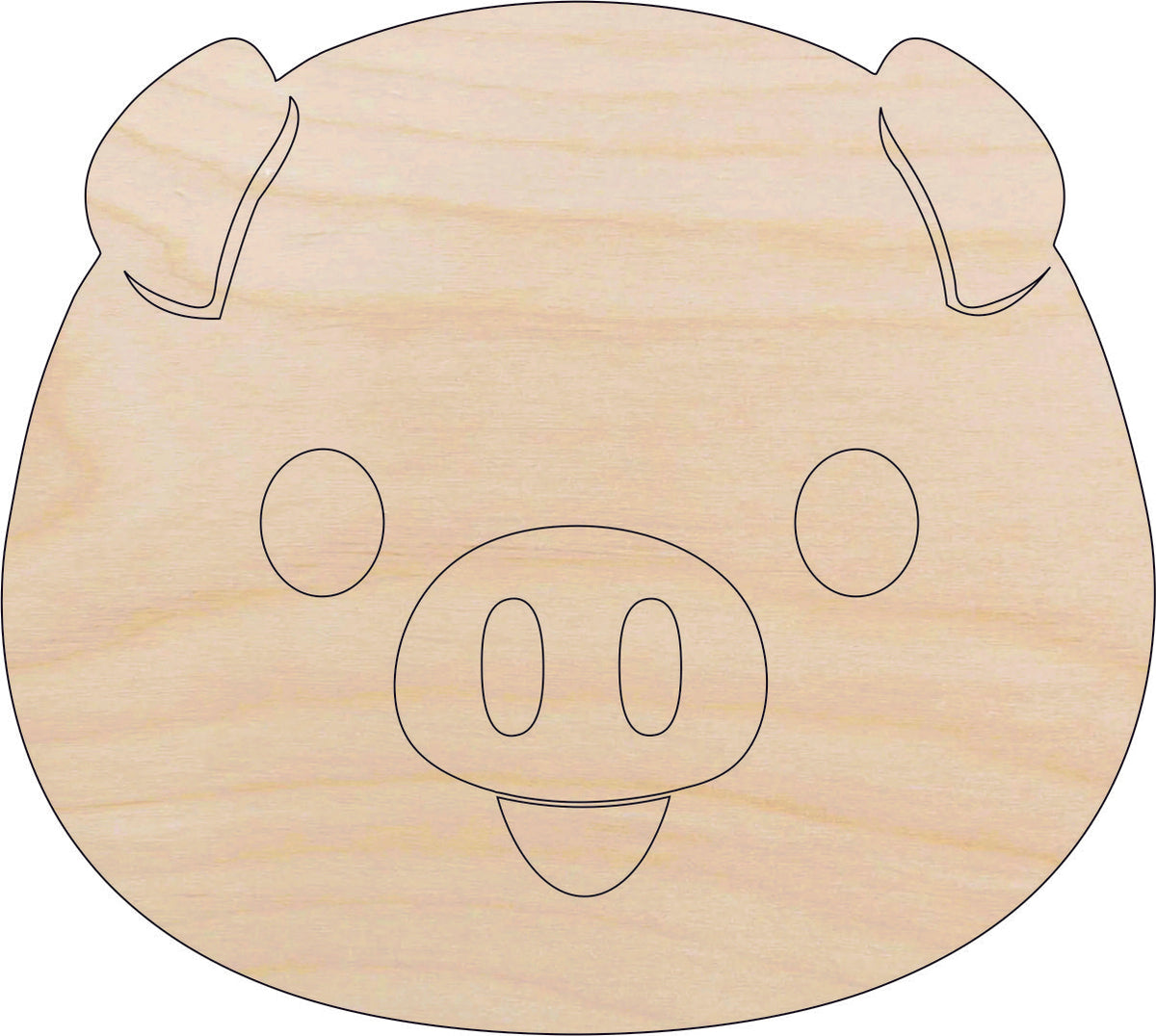 Pig - Laser Cut Out Unfinished Wood Craft Shape PIG2 – The Wood Shape Store