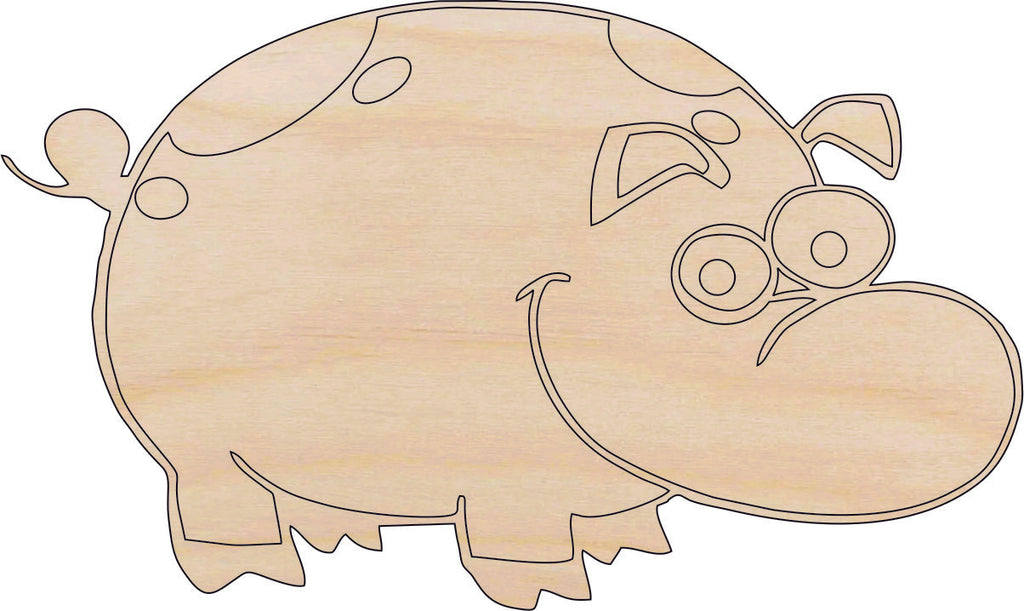 Pig - Laser Cut Out Unfinished Wood Craft Shape PIG3