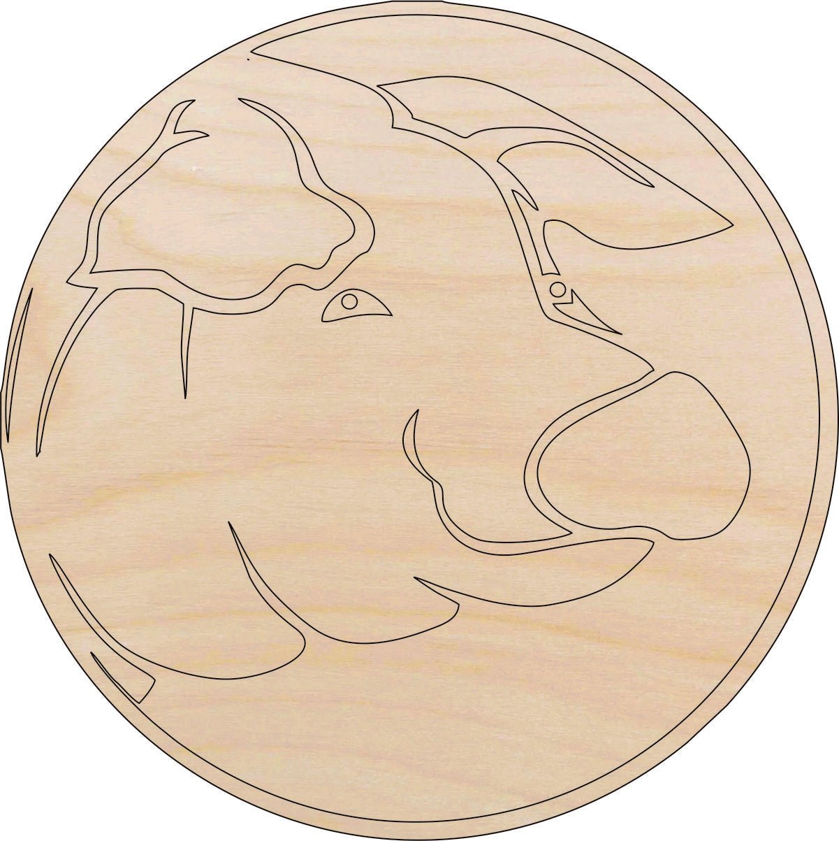 Pig Wood Craft Shape - Laser Cut Baltic Birch Unfinished DIY Wood Art Supplies PIG4 - The Wood Shape Store