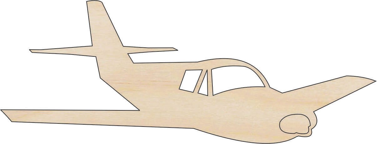 Airplane Wood Craft Shape - Laser Cut Baltic Birch Unfinished DIY Wood Art Supplies PLN3 - The Wood Shape Store