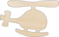 Helicopter Wood Craft Shape - Laser Cut Baltic Birch Unfinished DIY Wood Art Supplies PLN5 - The Wood Shape Store