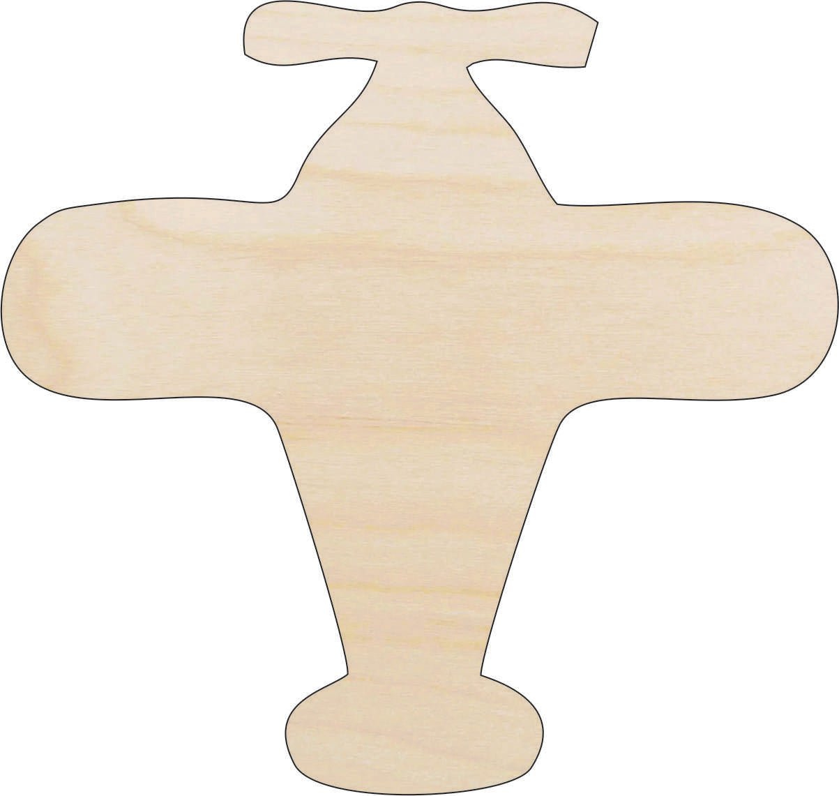 Airplane Wood Craft Shape - Laser Cut Baltic Birch Unfinished DIY Wood Art Supplies PLN9 - The Wood Shape Store