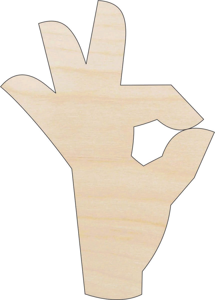 Hand Wood Craft Shape - Laser Cut Baltic Birch Unfinished DIY Wood Art Supplies PPL101 - The Wood Shape Store
