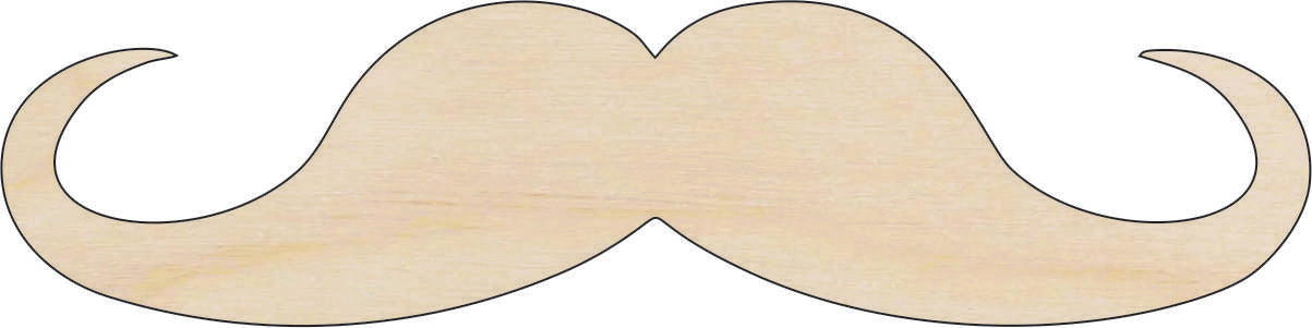 Mustache - Laser Cut Out Unfinished Wood Craft Shape PPL113 Mustache - Laser Cut Out Unfinished Wood Craft Shape PPL113