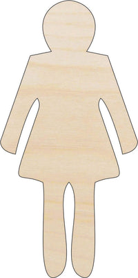 Woman Wood Craft Shape - Laser Cut Baltic Birch Unfinished DIY Wood Art Supplies PPL114 - The Wood Shape Store