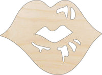 Lips Wood Craft Shape - Laser Cut Baltic Birch Unfinished DIY Wood Art Supplies PPL133 - The Wood Shape Store