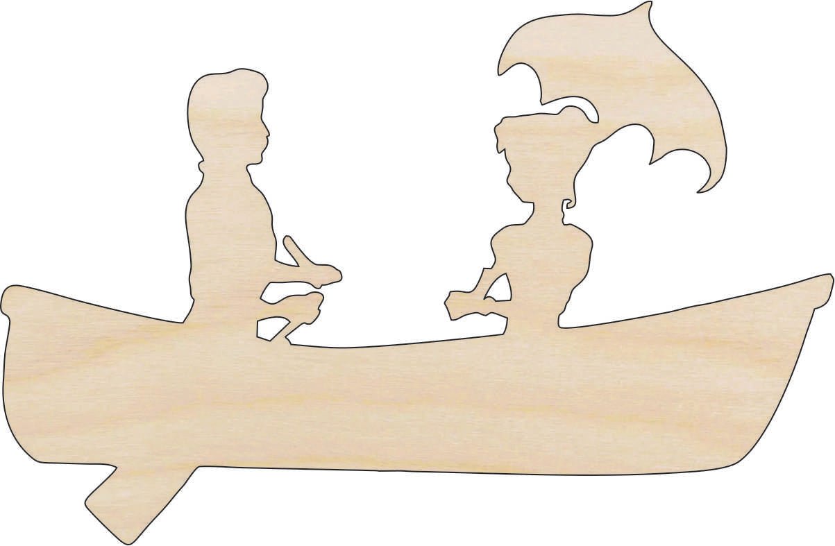 Couple Wood Craft Shape - Laser Cut Baltic Birch Unfinished DIY Wood Art Supplies PPL138 - The Wood Shape Store