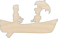 Couple Wood Craft Shape - Laser Cut Baltic Birch Unfinished DIY Wood Art Supplies PPL138 - The Wood Shape Store