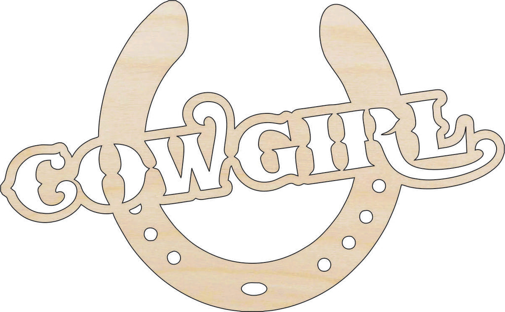 Sign Cowgirl - Laser Cut Out Unfinished Wood Craft Shape PPL149