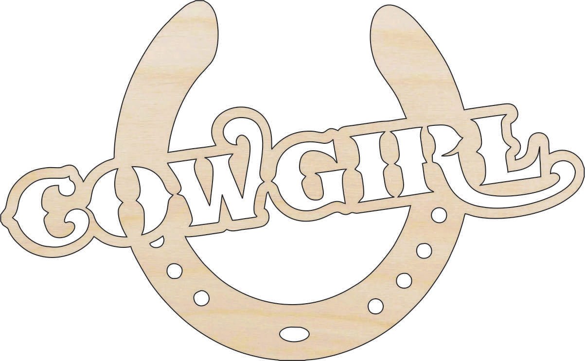Cowgirl Wood Craft Shape - Laser Cut Baltic Birch Unfinished DIY Wood Art Supplies PPL149 - The Wood Shape Store