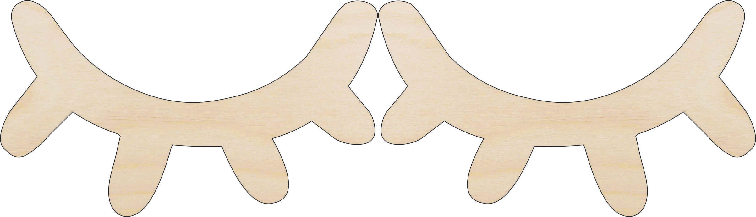 People Eyelashes - Laser Cut Out Unfinished Wood Craft Shape PPL14 People Eyelashes - Laser Cut Out Unfinished Wood Craft Shape PPL14
