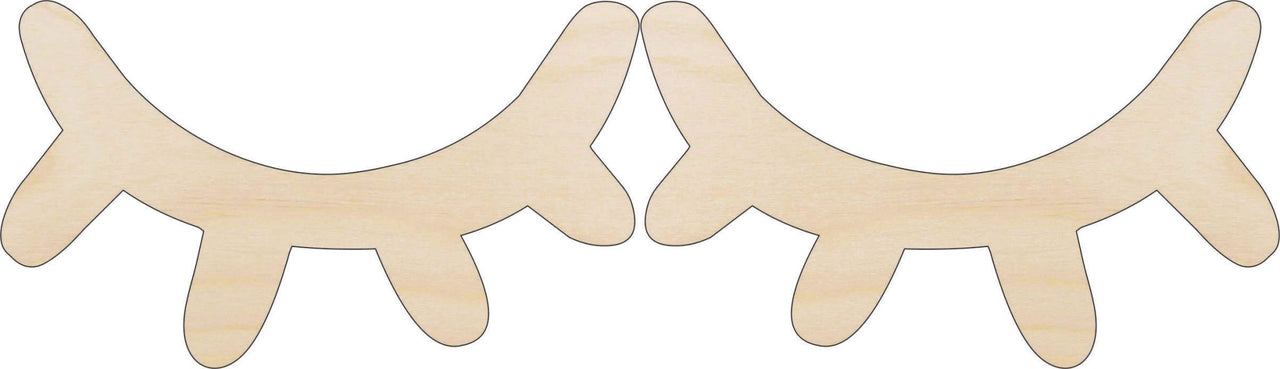 Eyelashes Wood Craft Shape - Laser Cut Baltic Birch Unfinished DIY Wood Art Supplies PPL14 - The Wood Shape Store