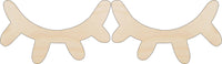 Eyelashes Wood Craft Shape - Laser Cut Baltic Birch Unfinished DIY Wood Art Supplies PPL14 - The Wood Shape Store