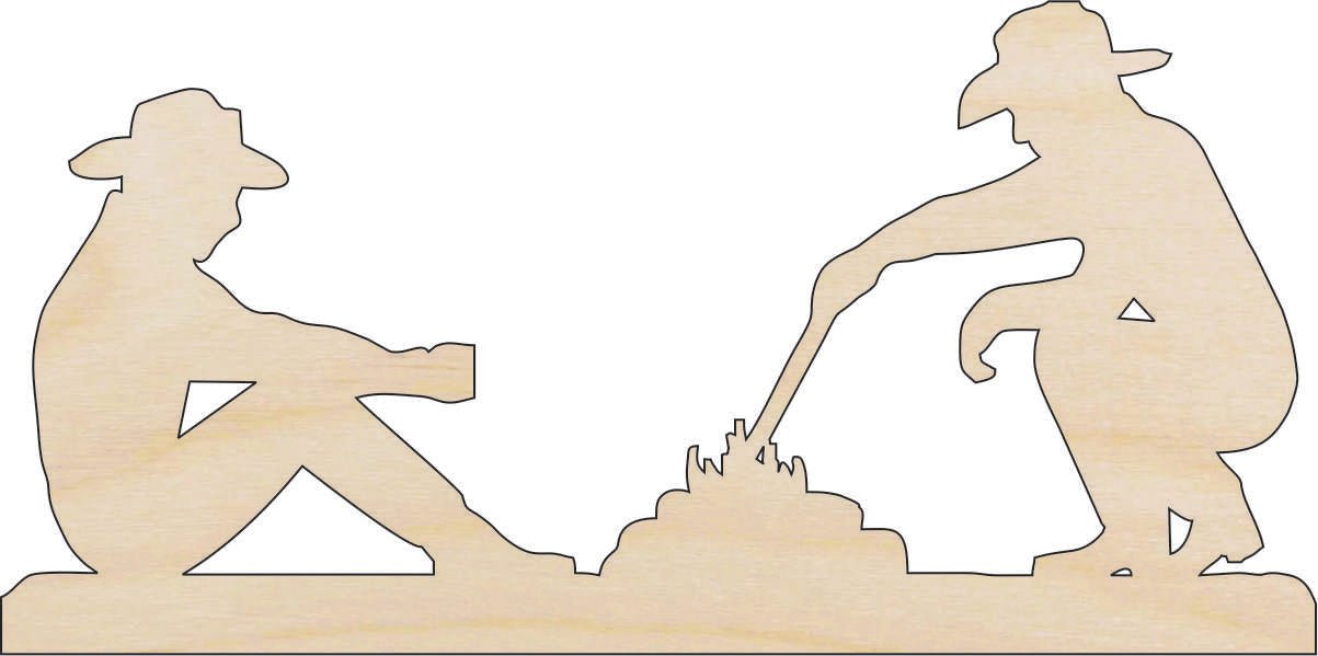 Cowboy Wood Craft Shape - Laser Cut Baltic Birch Unfinished DIY Wood Art Supplies PPL155 - The Wood Shape Store
