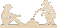 Cowboy Wood Craft Shape - Laser Cut Baltic Birch Unfinished DIY Wood Art Supplies PPL155 - The Wood Shape Store