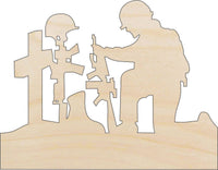 Man Praying Wood Craft Shape - Laser Cut Baltic Birch Unfinished DIY Wood Art Supplies PPL164 - The Wood Shape Store