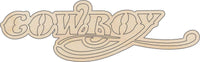 Cowboy Word Wood Craft Shape - Laser Cut Baltic Birch Unfinished DIY Wood Art Supplies PPL165 - The Wood Shape Store