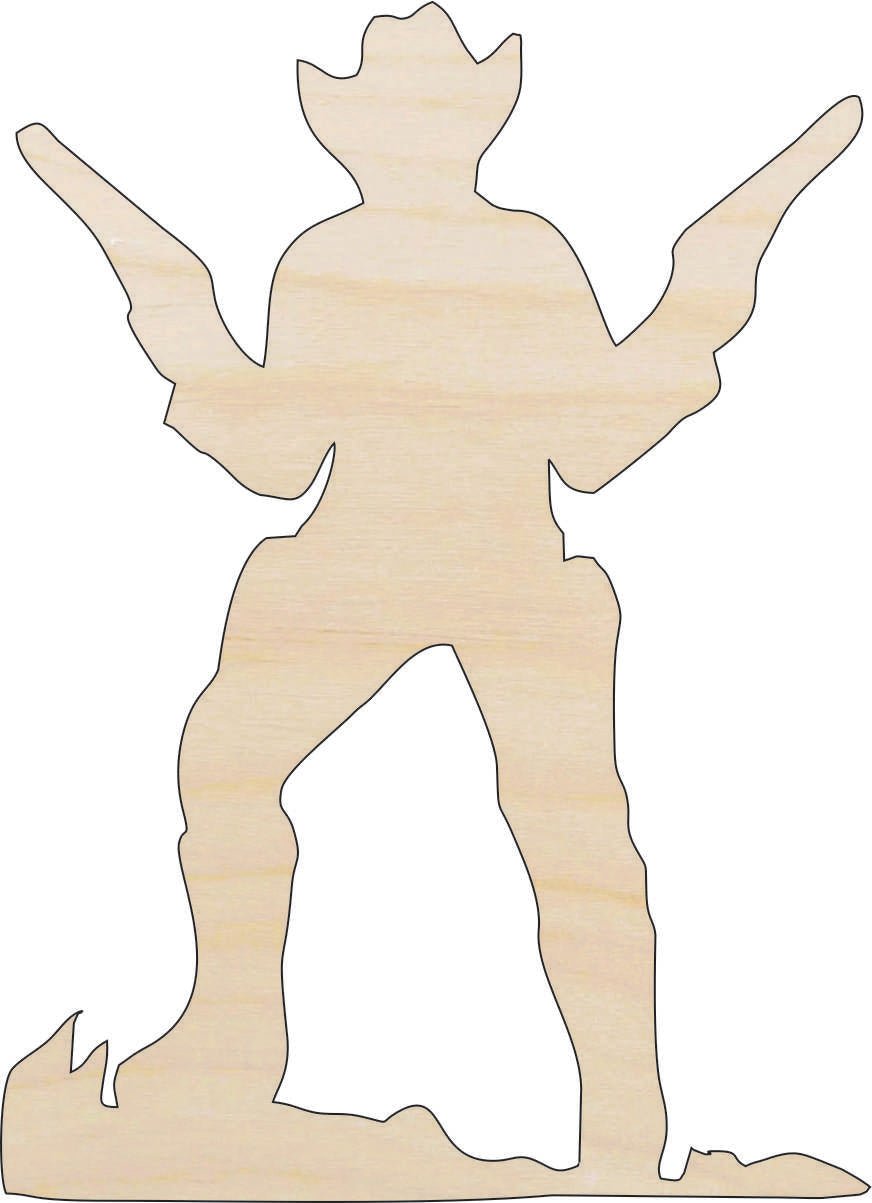Cowboy Wood Craft Shape - Laser Cut Baltic Birch Unfinished DIY Wood Art Supplies PPL167 - The Wood Shape Store