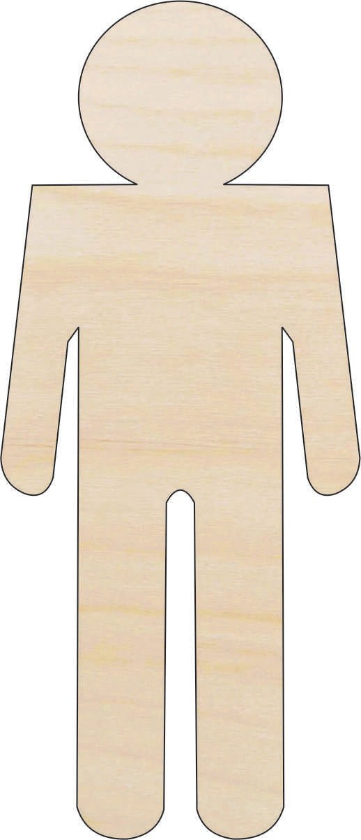 Sign Men Wood Craft Shape - Laser Cut Baltic Birch Unfinished DIY Wood Art Supplies PPL178 - The Wood Shape Store