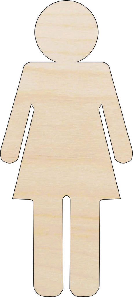 Sign Woman - Laser Cut Out Unfinished Wood Craft Shape PPL179