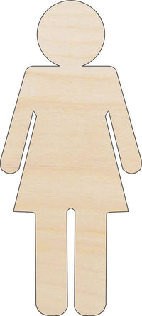 Woman Wood Craft Shape - Laser Cut Baltic Birch Unfinished DIY Wood Art Supplies PPL179 - The Wood Shape Store