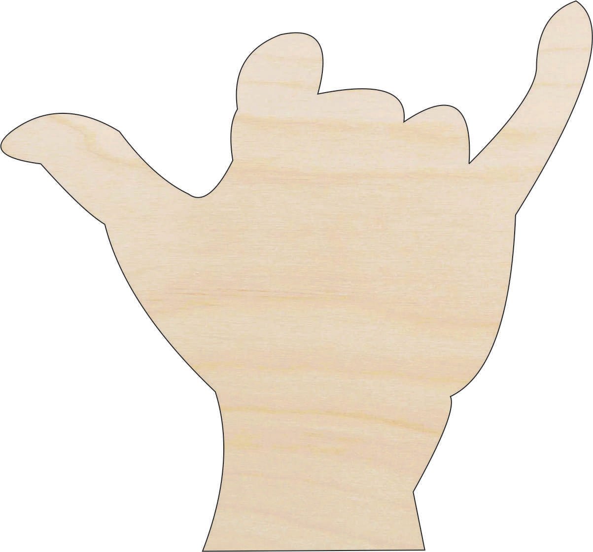Hand Wood Craft Shape - Laser Cut Baltic Birch Unfinished DIY Wood Art Supplies PPL180 - The Wood Shape Store