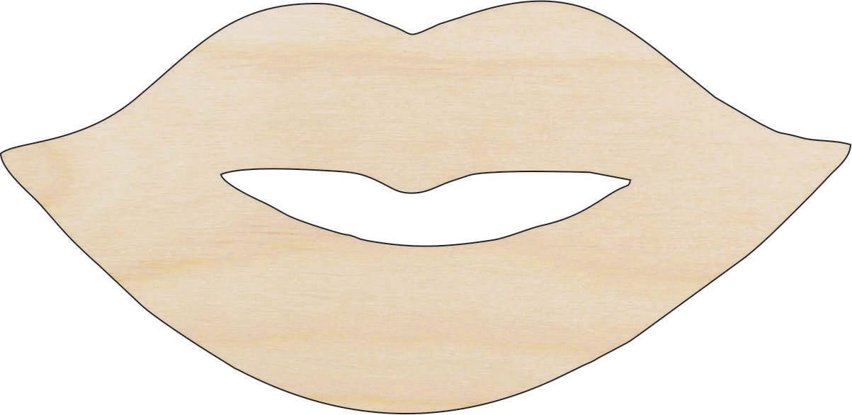 Lips Wood Craft Shape - Laser Cut Baltic Birch Unfinished DIY Wood Art Supplies PPL185 - The Wood Shape Store